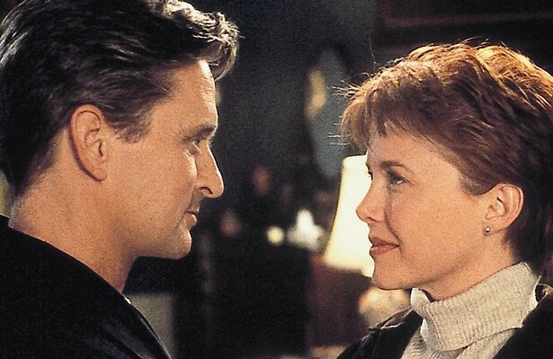 Michael Douglas en Annette Bening in The American President