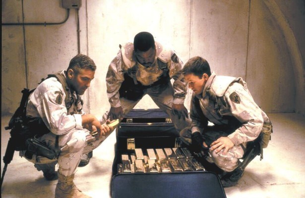 George Clooney, Ice Cube en Mark Wahlberg in Three Kings