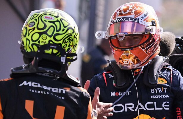 Lando Norris en Max Verstappen