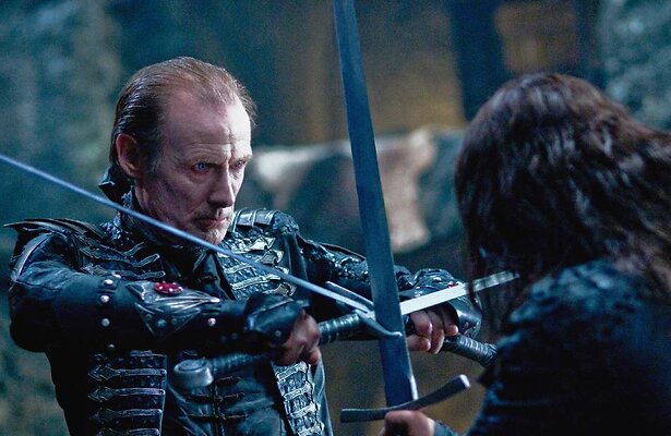 Bill Nighy en Michael Sheen in Underworld: Rise of the Lycans