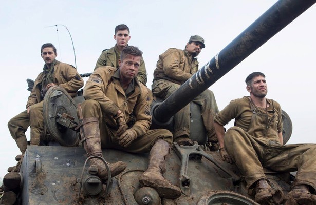 Castleden van oorlogsfilm Fury