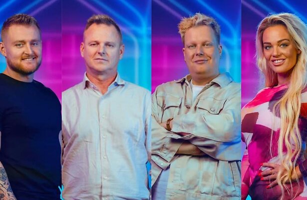 Glenn, Danny, Jimmy en Ashley in Big Brother 2024