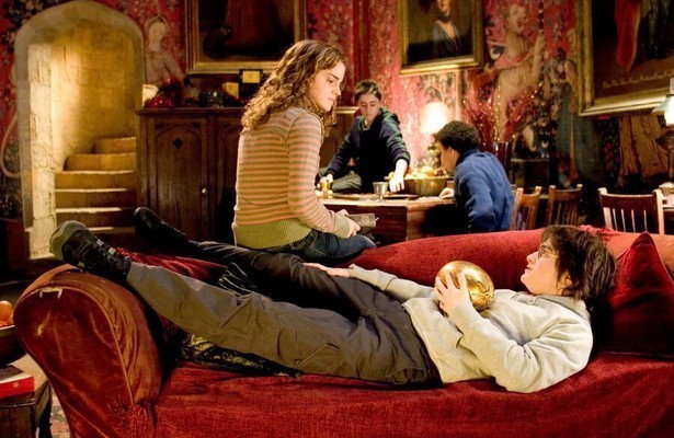 Daniel Radcliffe en Emma Watson in Harry Potter and the Goblet of Fire