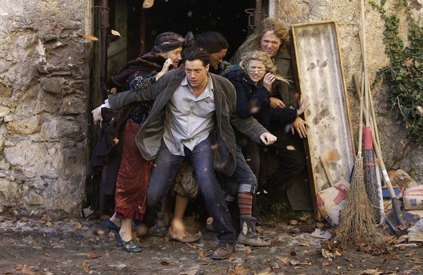 Helen Mirren, Brendan Fraser, Rafi Gavron, Eliza Bennett en Paul Bettany in Inkheart