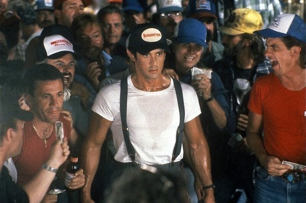 Armpjedrukken met Sylvester Stallone