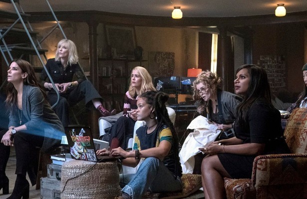 Cast van Ocean's 8 met o.a. Sandra Bullock en Rihanna