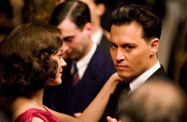 Johnny Depp en Marion Cotillard Actrice in Public Enemies