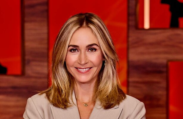 Wendy van Dijk als presentatrice, het werk dat ze de laatste tijd vooral deed.