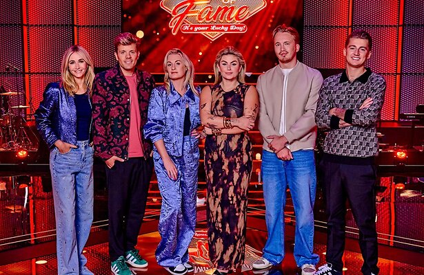 Wendy van Dijk, Jaap Reesema, Sanne Hans, Roxeanne Hazes, Snelle en Mart Hoogkamer