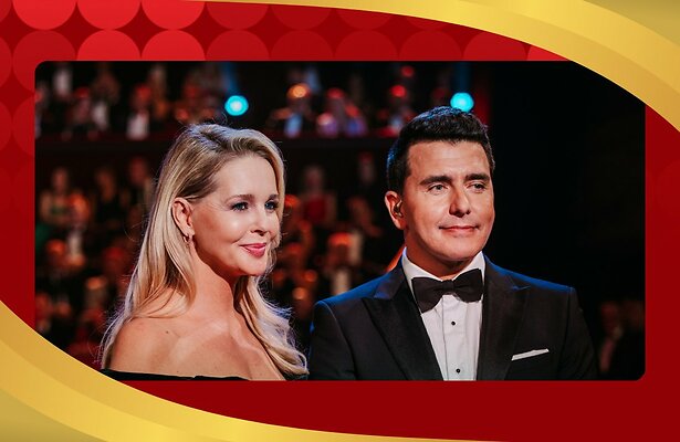 Chantal Janzen en Jan Smit tijdens het Gouden Televizier-Ring Gala 2025