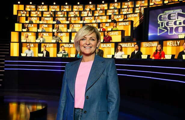 Caroline Tensen voor Postcode Loterij Eén tegen 100