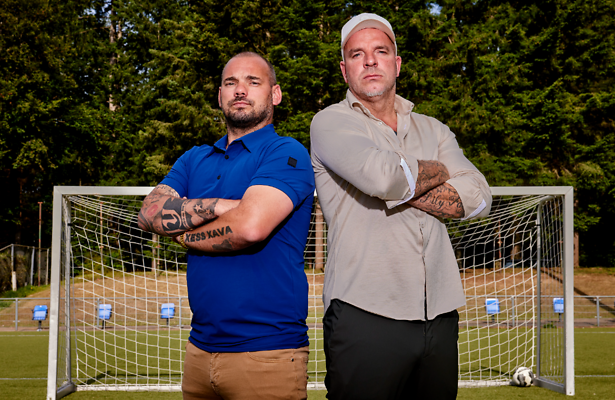Wesley Sneijder en Andy van der Meijde 
