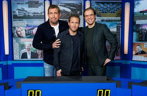 Harm Edens, Peter Pannekoek en Jan Jaap van der Wal voor Dit Was Het Nieuws in 2026.
