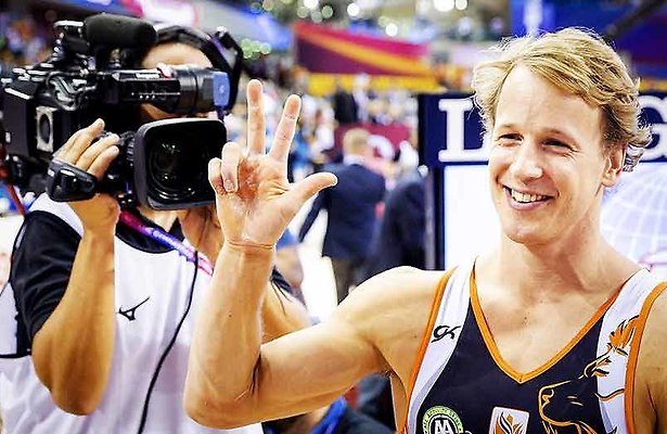 Epke in actie op WK in Studio sport