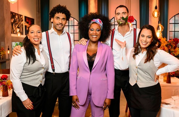 Jeremy Zijlstra en Denice Dest met team First Dates