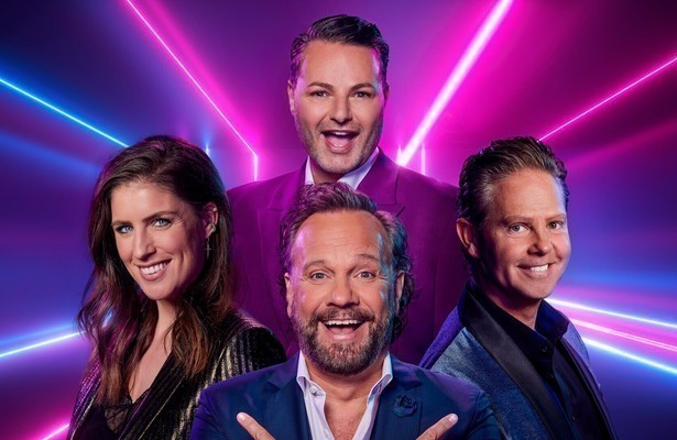 Marieke Elsinga, Fred van Leer, Danny de Munk en Carlo Boszhard voor I Can See Your Voice