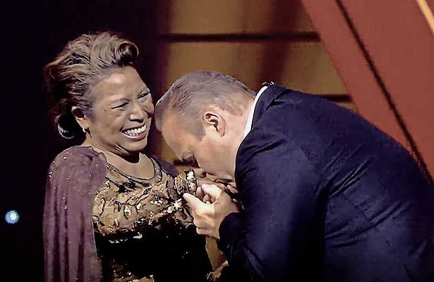 Justine Pelmelay The Voice Senior Frans Bauer