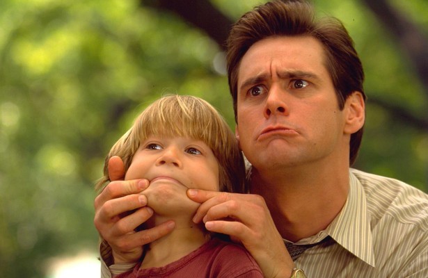 Justin Cooper en Jim Carrey in Liar Liar