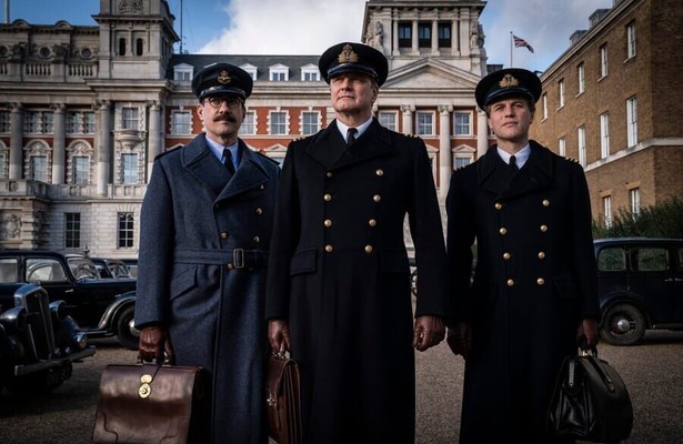 Matthew Macfayden, Colin Firth en Johnny Flynn in Operation Mincemeat