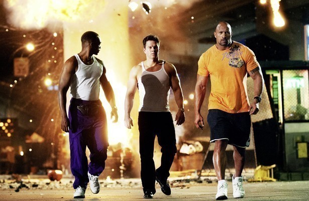 Mark Wahlberg, Dwayne Johnson en Anthony Mackie