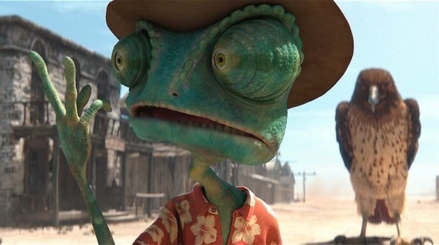 Johnny Depp als dappere kameleon in Rango