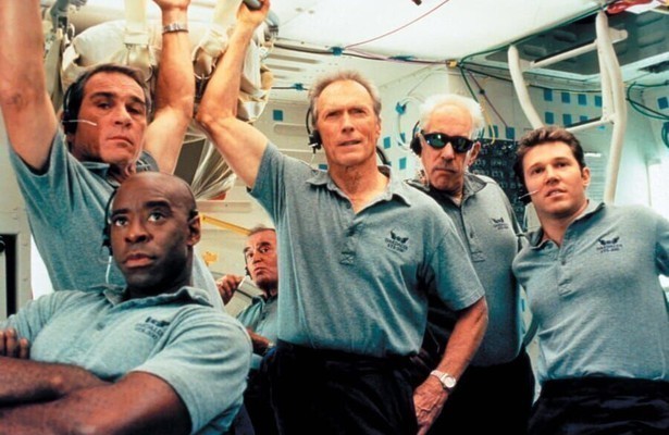 Tommy Lee Jones, Clint Eastwood en Donald Sutherland in Space Cowboys