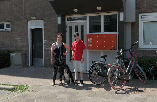 Amber en haar zoon Jimmy