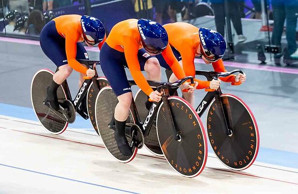 Jeffrey Hoogland, Harrie Lavreysen en Roy van den Berg