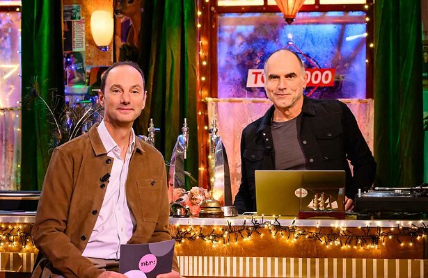 Thomas van Luyn en Leo Blokhuis voor Top 2000 Quiz