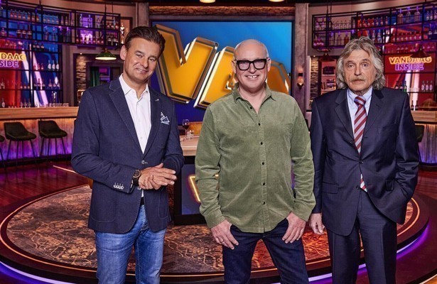 Wilfred Genee, René van der Gijp en Johan Derksen in Vandaag Inside