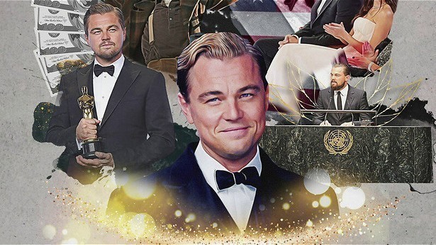 Close up over Leonardo DiCaprio