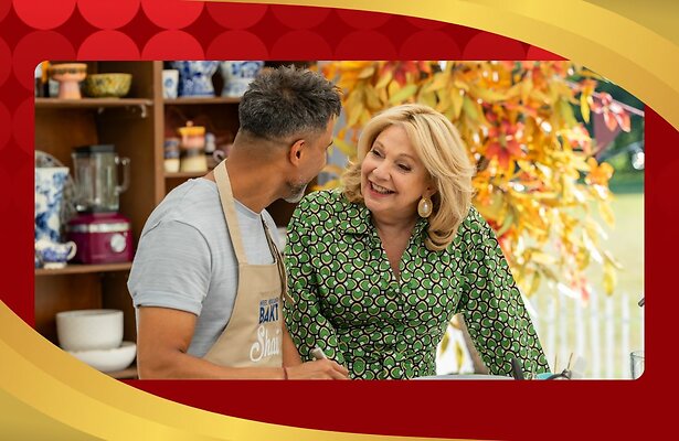 Janny van der Heijden tijdens Heel Holland Bakt 2025