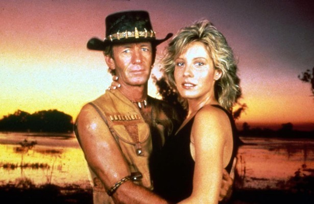 Paul Hogan en Linda Kozlowski in Crocodile Dundee