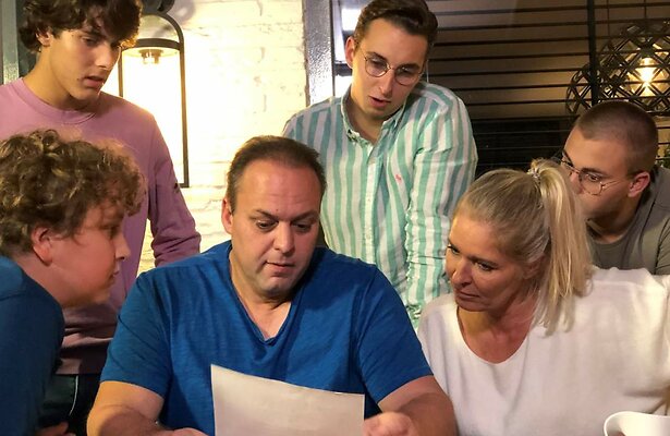 Frans Bauer en Mariska Bauer met hun zonen