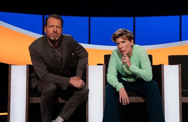 Herman van der Zandt en Paulien Cornelisse voor De Slimste Mens