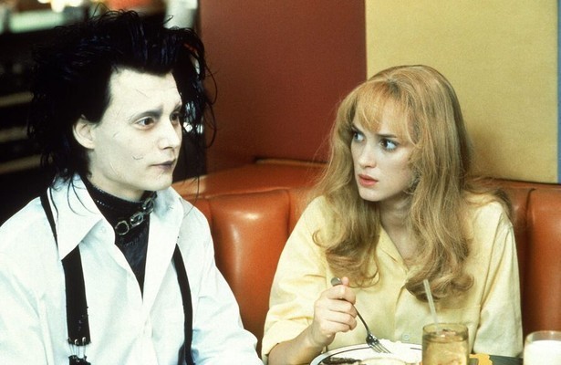 Johnny Depp en Winona Ryder in Edward Scissorhands