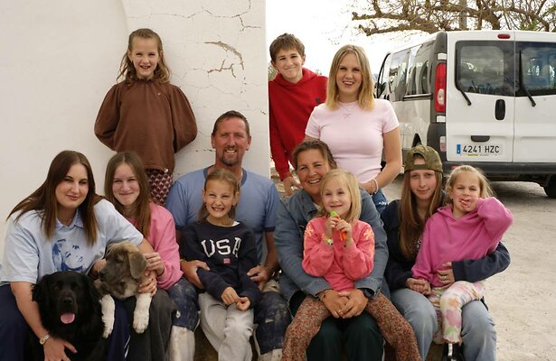 De familie Jelies in Spanje.