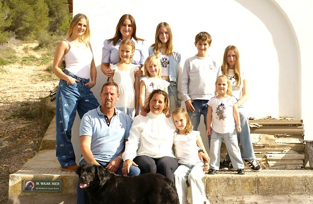 De familie Jelies in Spanje.