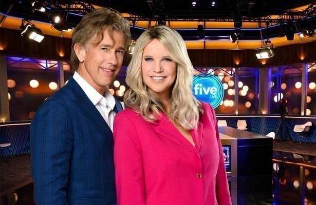 Waldemar Torenstra en Linda de Mol in FIVE LIVE