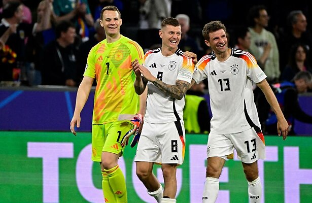 Manuel Neuer, Toni Kroos en Thomas Mueller