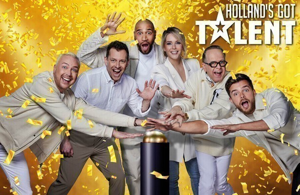Jamai, Dan, Edson, Chantal, Marc Marie en Buddy in Holland's Got Talent