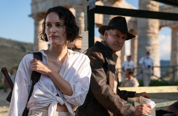 Phoebe Waller-Bridge en Harrison Ford in Indiana Jones and the Dial of Destiny