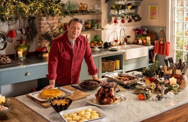 Jamie Oliver voor Jamie's Cook Ahead Christmas