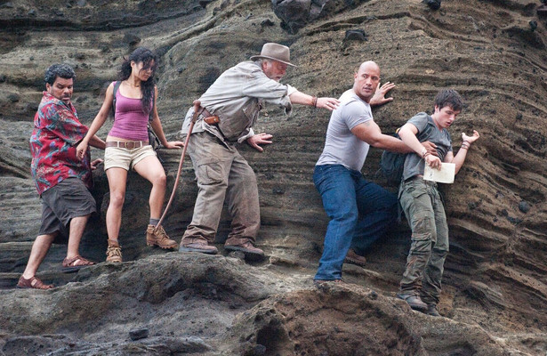 Dwayne Johnson en overige castleden Journey 2: The Mysterious Island