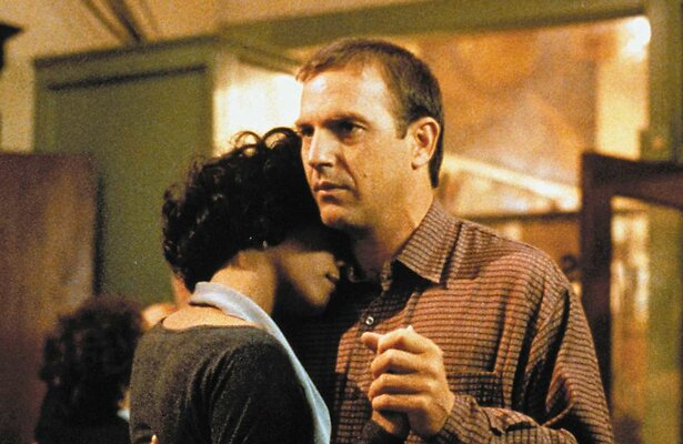 Kevin Costner en Whitney Houston in The Bodyguard