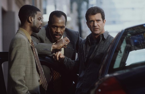 Mel Gibson, Danny Glover en Chris Rock in Lethal Weapon 4