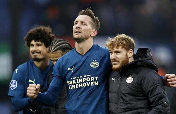 Andre Ramalho, Luuk de Jong en Yorbe Vertessen voor PSV