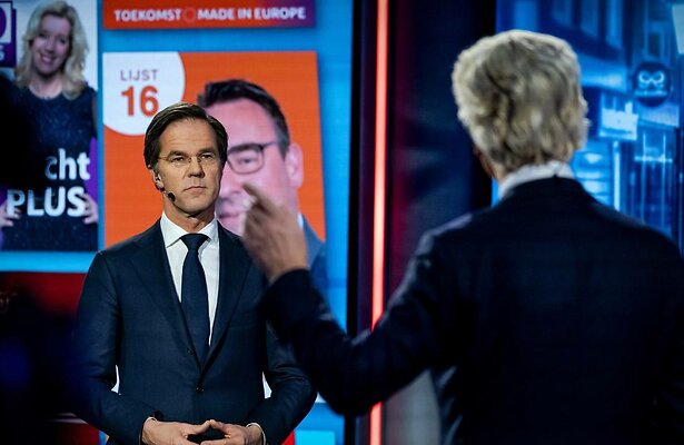 Mark Rutte en Geert Wilders in tv-debat