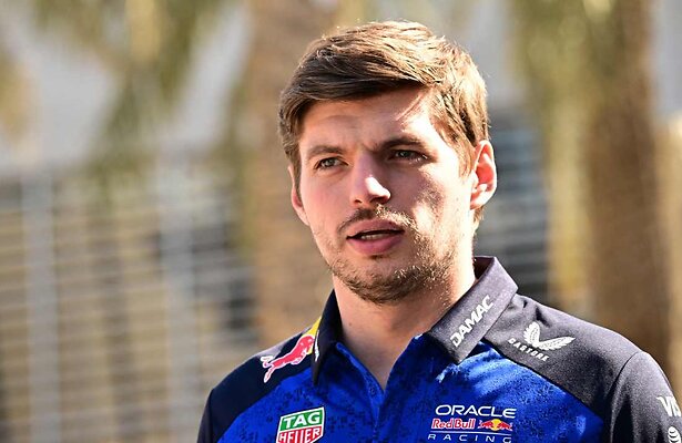 Max Verstappen in Bahrein tijdens de testdagen