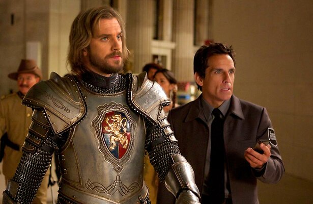 Dan Stevens en Ben Stiller in Night at the Museum: Secret of the Tomb